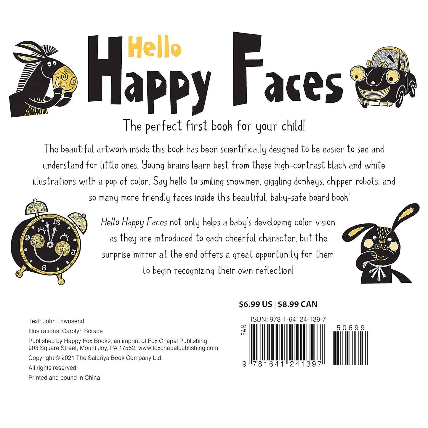 Hello Happy Faces - High Contrast Board Book
