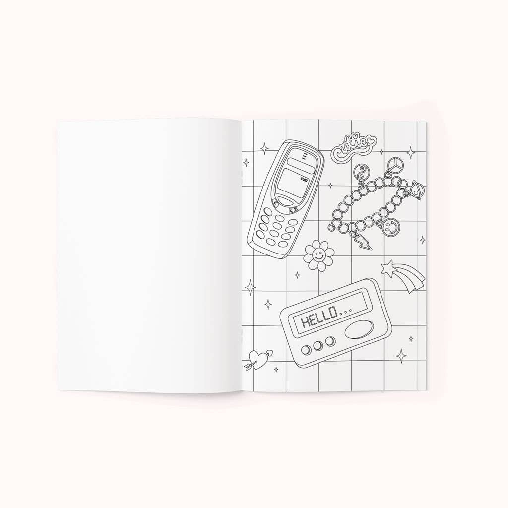 90's Nostalgia Colouring Book