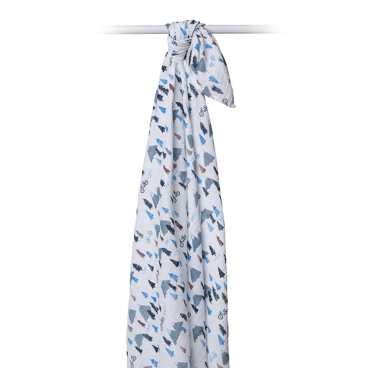 Muslin Swaddle Blanket – Mountain Top  (47" x 47")