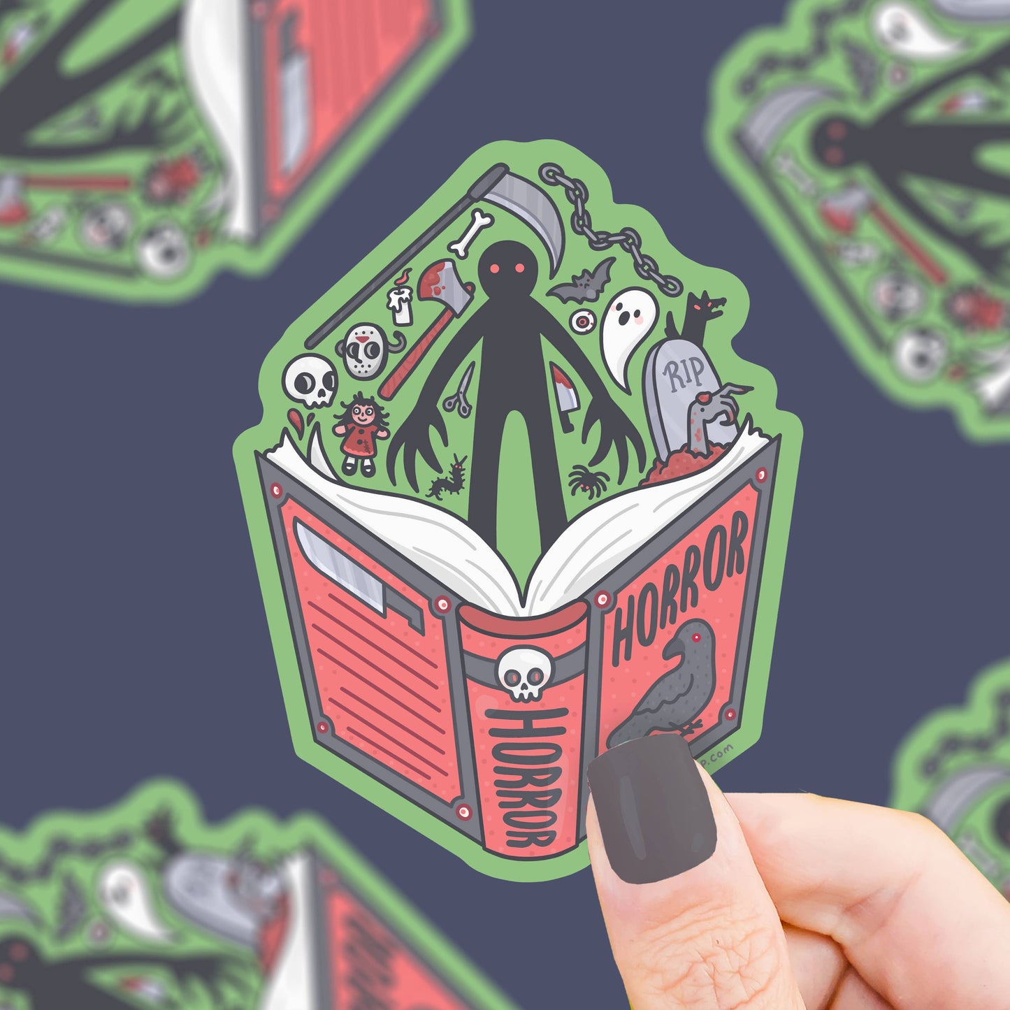 Horror Book Club Scary Bookish Vinyl Sticker