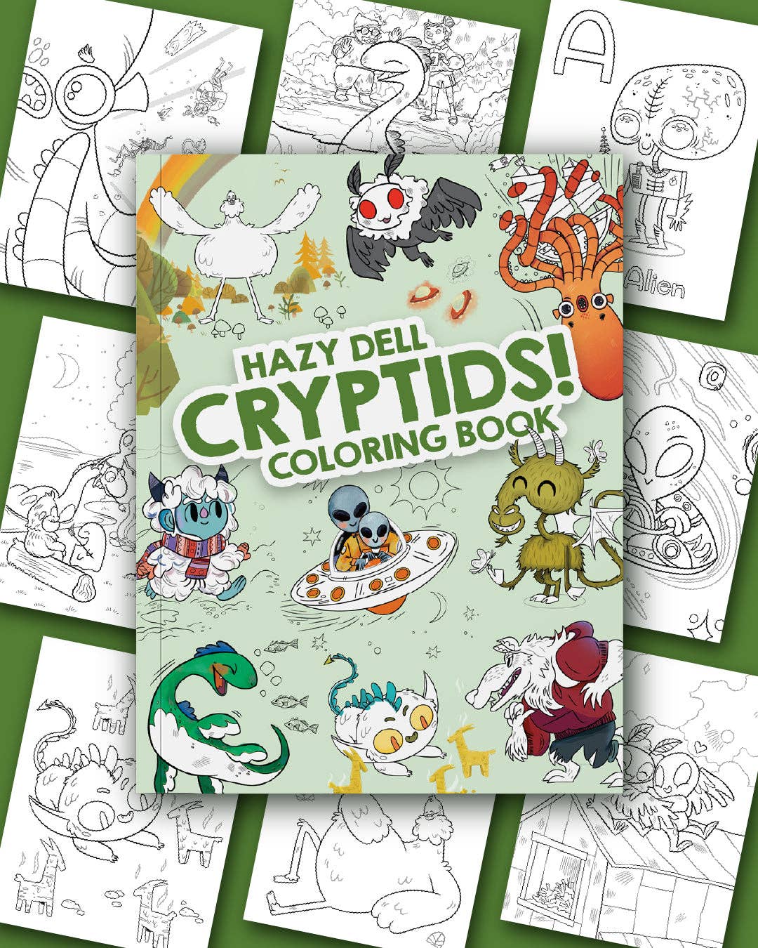 Hazy Dell Cryptids! Coloring Book