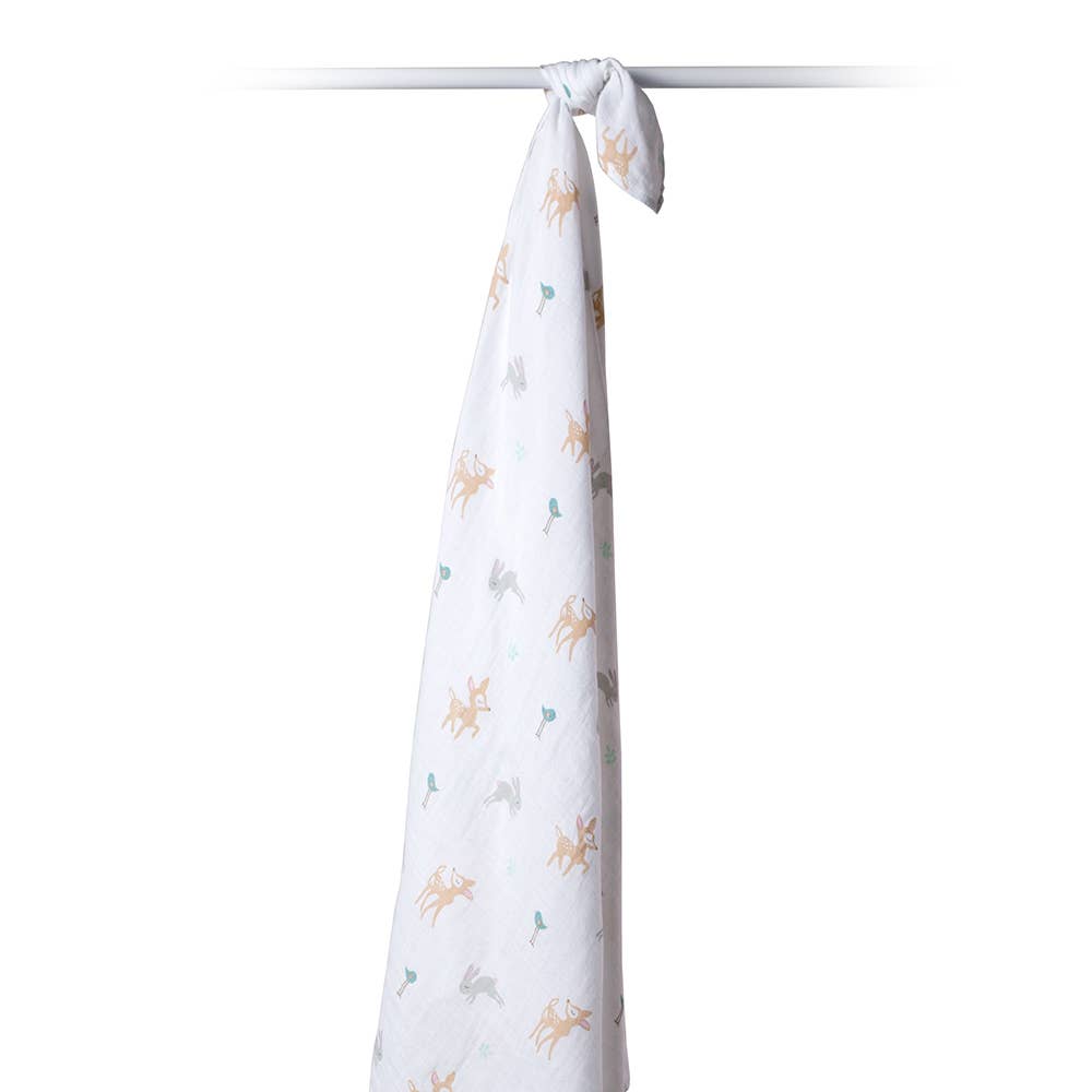 Muslin Swaddle Blanket – Fawn (47" x 47") 