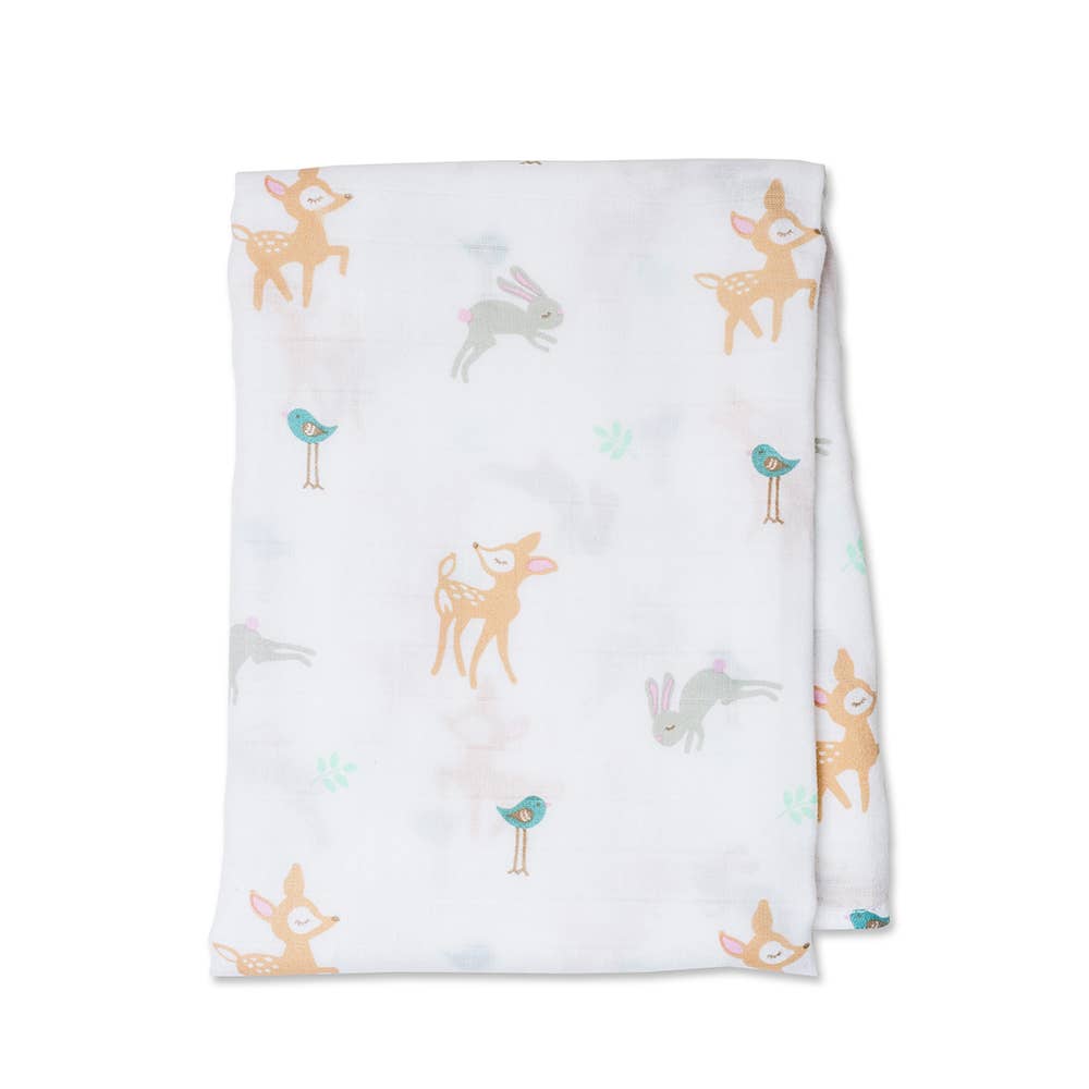 Muslin Swaddle Blanket – Fawn (47" x 47") 