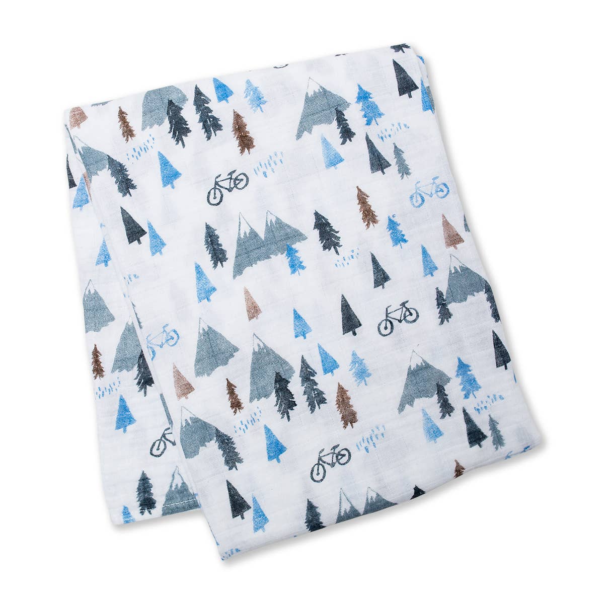 Muslin Swaddle Blanket – Mountain Top  (47" x 47")