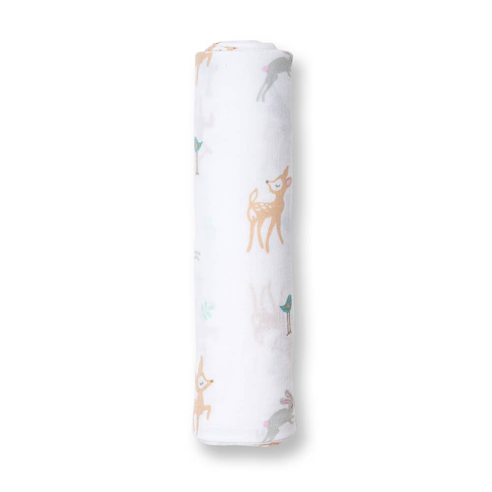 Muslin Swaddle Blanket – Fawn (47" x 47") 