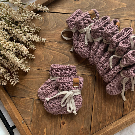 Luxury Cotton Classic Booties Mellow Mauve